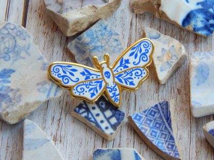 Moth Porcelain Enamel Pin UK Cute Animal Gifts